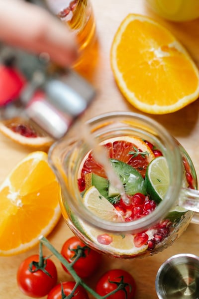 Fruit in pitcher Fruit in pitcher